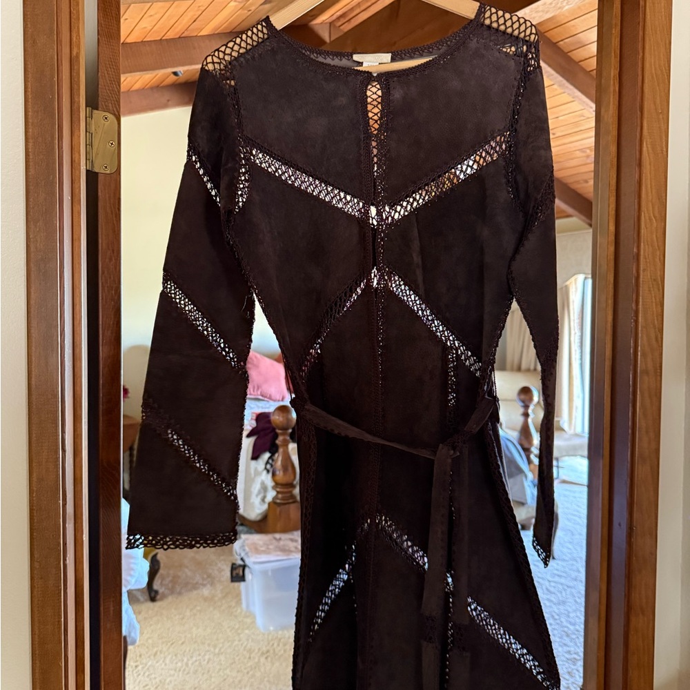 Nordstrom Brown Sheer Long Sleeve Coat